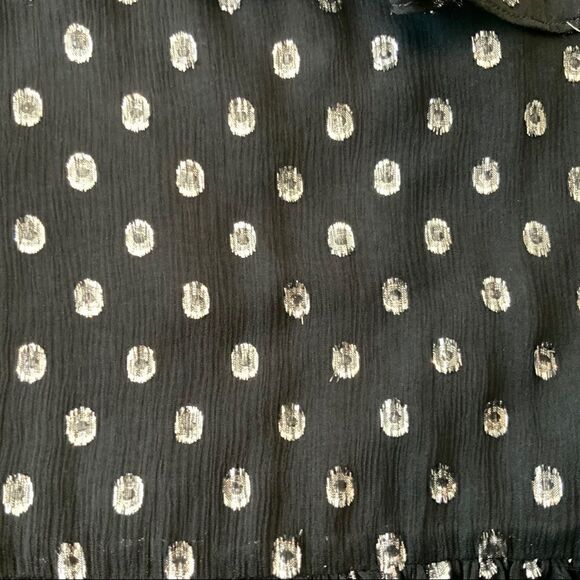 ROBERT RODRIGUEZ CAMILLE POLKA DOT SILK CHIFFON LONG SLEEVE DRESS BLACK SIZE 6 - Picture 9 of 15